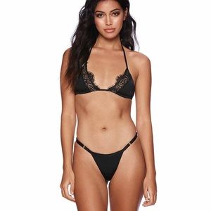 Beach Bunny Farrah Black Farrah Tango Bikini Set
